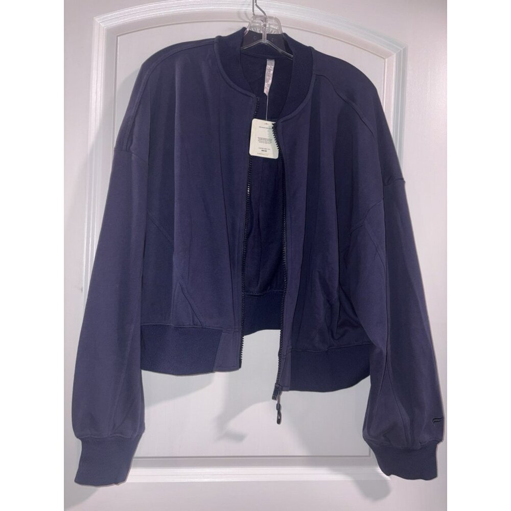 Fabletics Women’s XXL Full-Zip Jacket (Navy Blue) Fully Lined Fast Shipping! 2XL